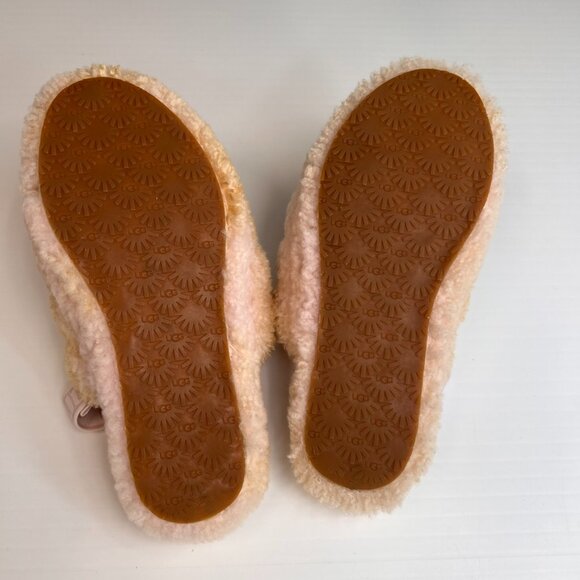 Ugg Sandal Girl 4 Fluff Yeah Toddler Slide Shoe Sheepskin Lining Strap Core Ex - Picture 14 of 15